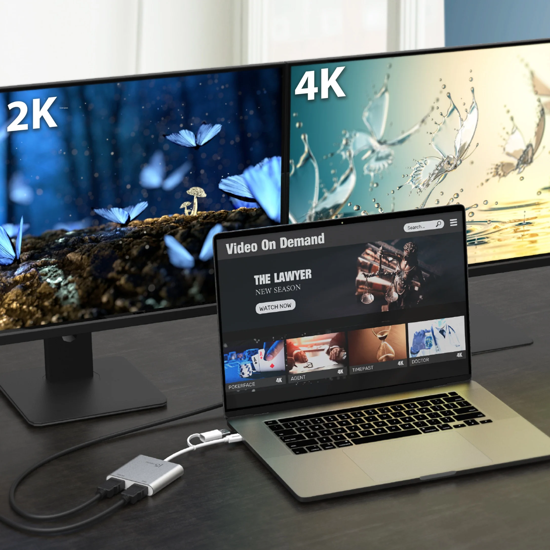 JCA365 USB-C® to Dual HDMI™ Multi-Monitor Adapter - Image 4