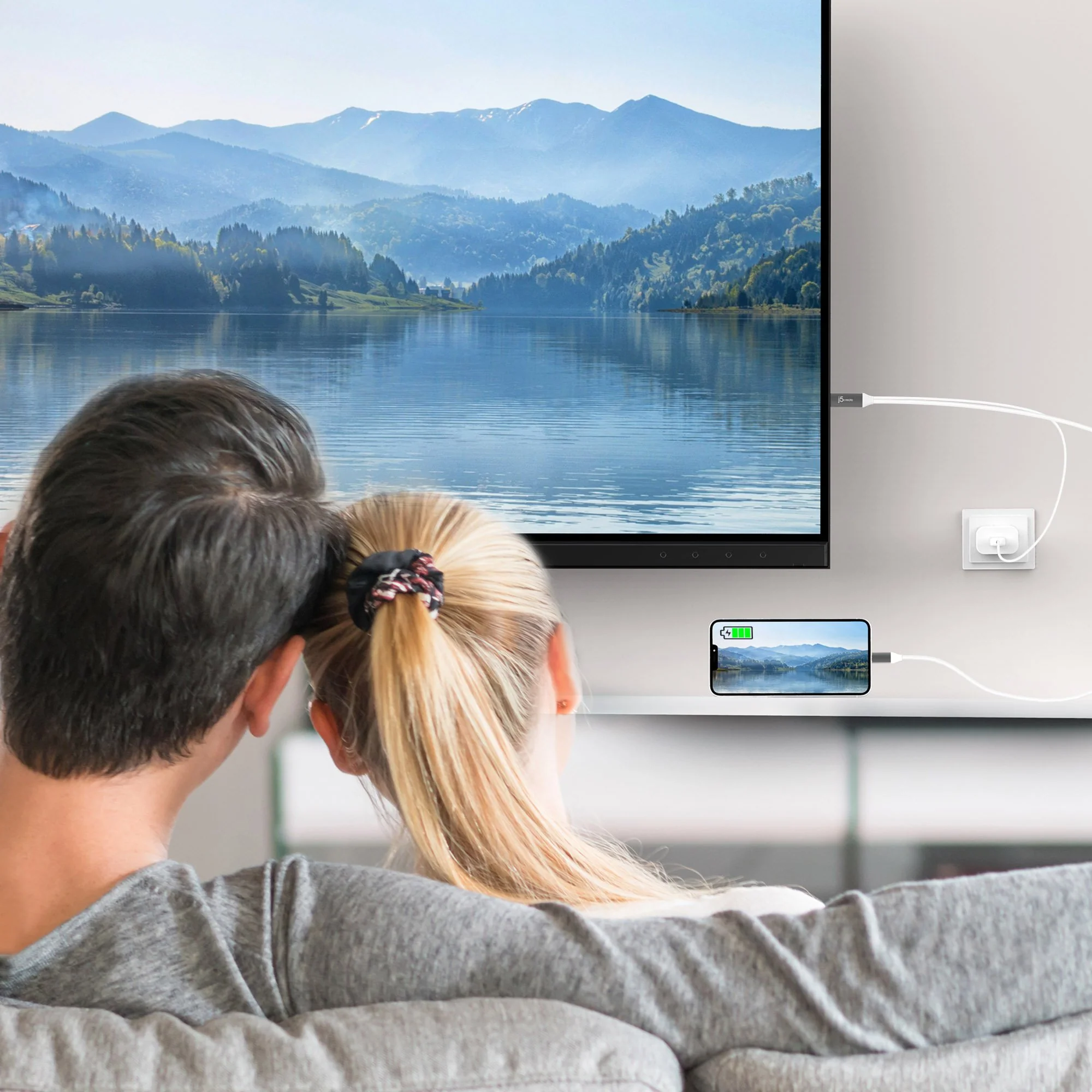 JCC154G USB-C® to 4K HDMI™ Cable With USB™ Type-A 5V Pass-Through - Image 4