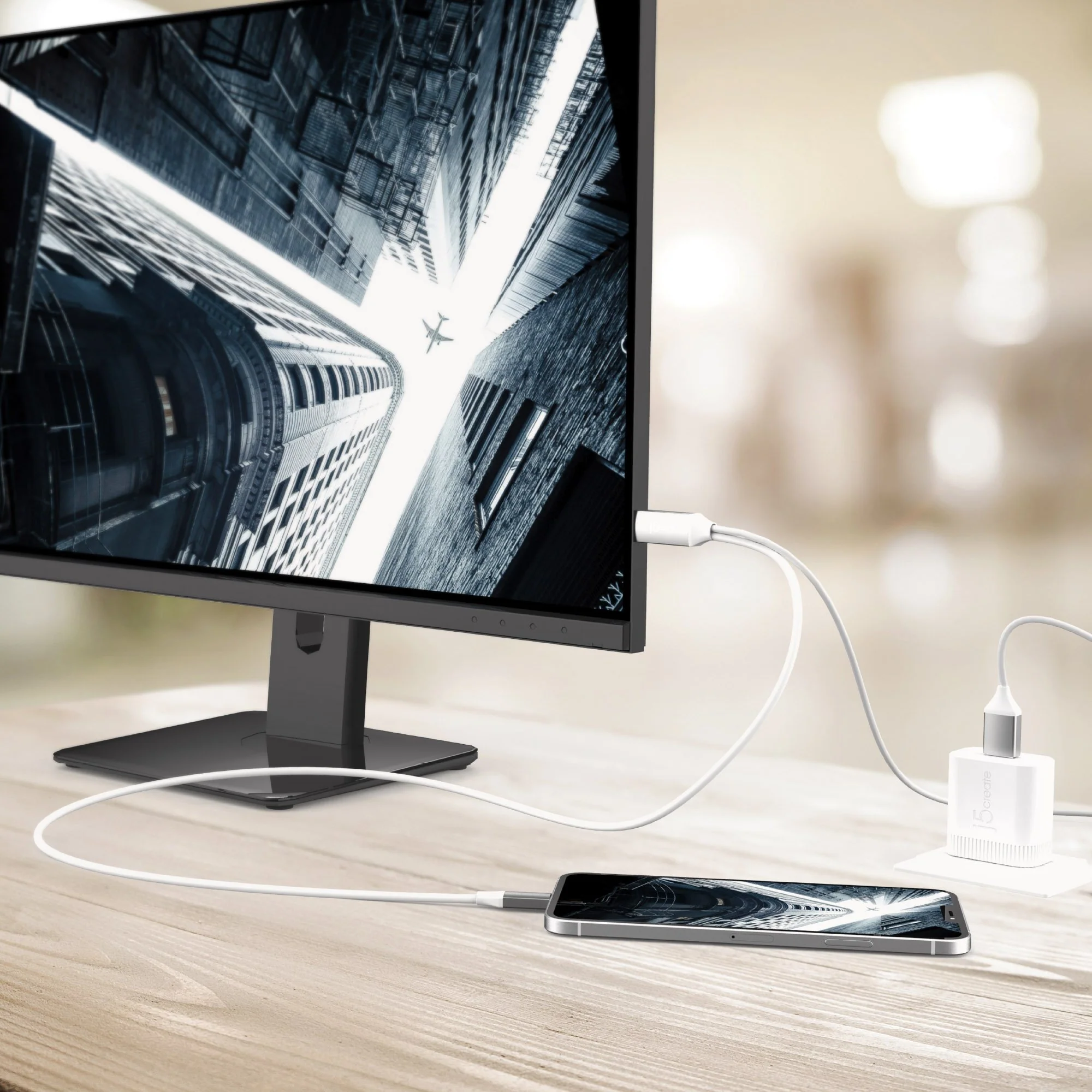 JCC154G USB-C® to 4K HDMI™ Cable With USB™ Type-A 5V Pass-Through - Image 5