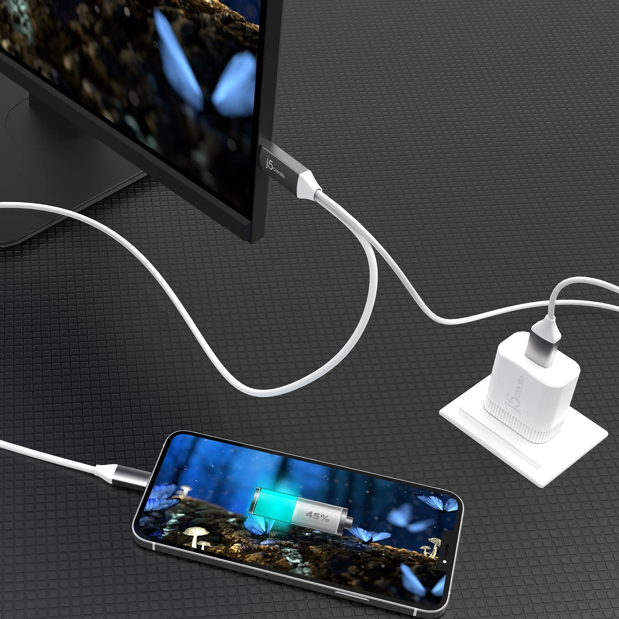 JCC154G USB-C® to 4K HDMI™ Cable With USB™ Type-A 5V Pass-Through - Image 6