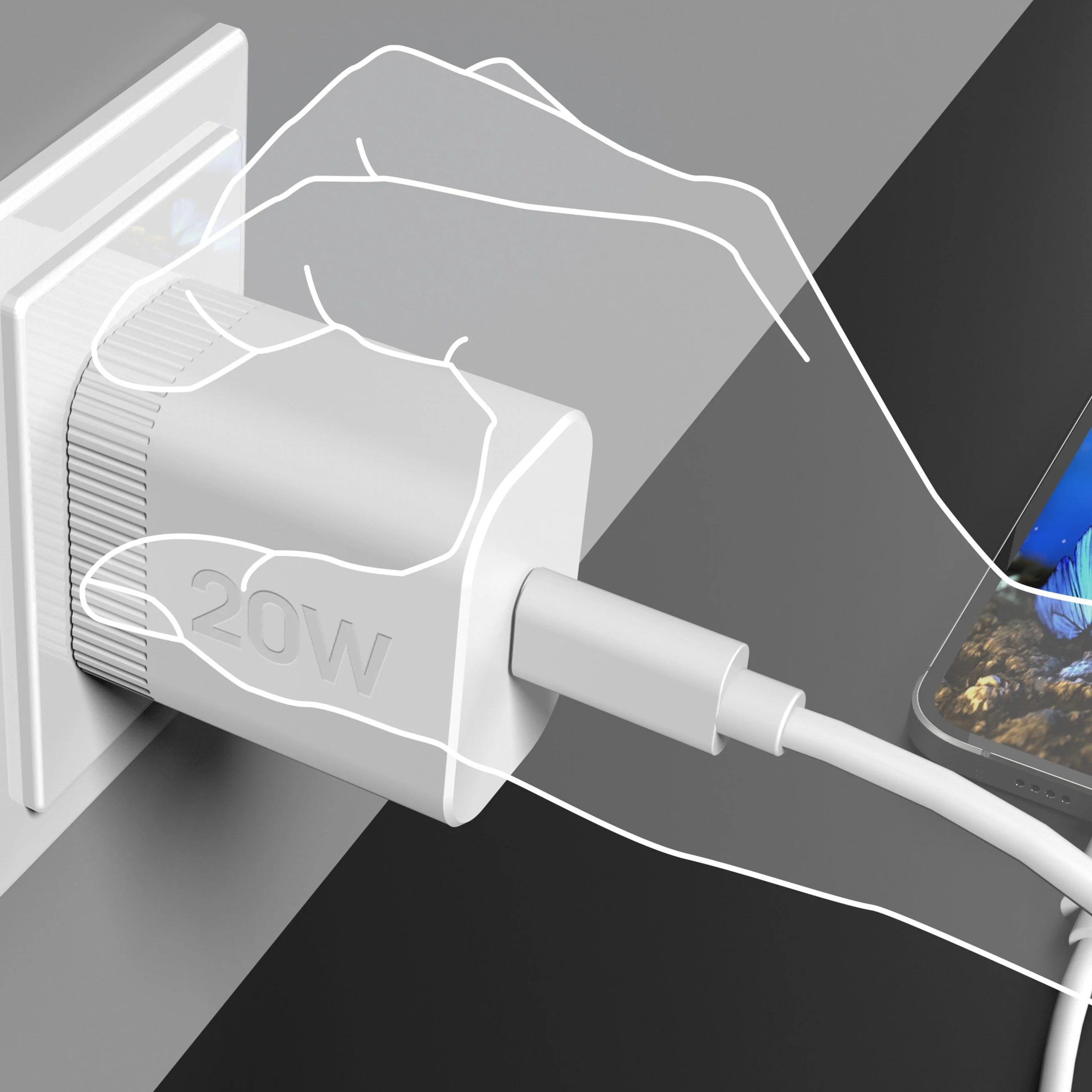 JUP1420 20W PD USB-C® Wall Charger - Image 7