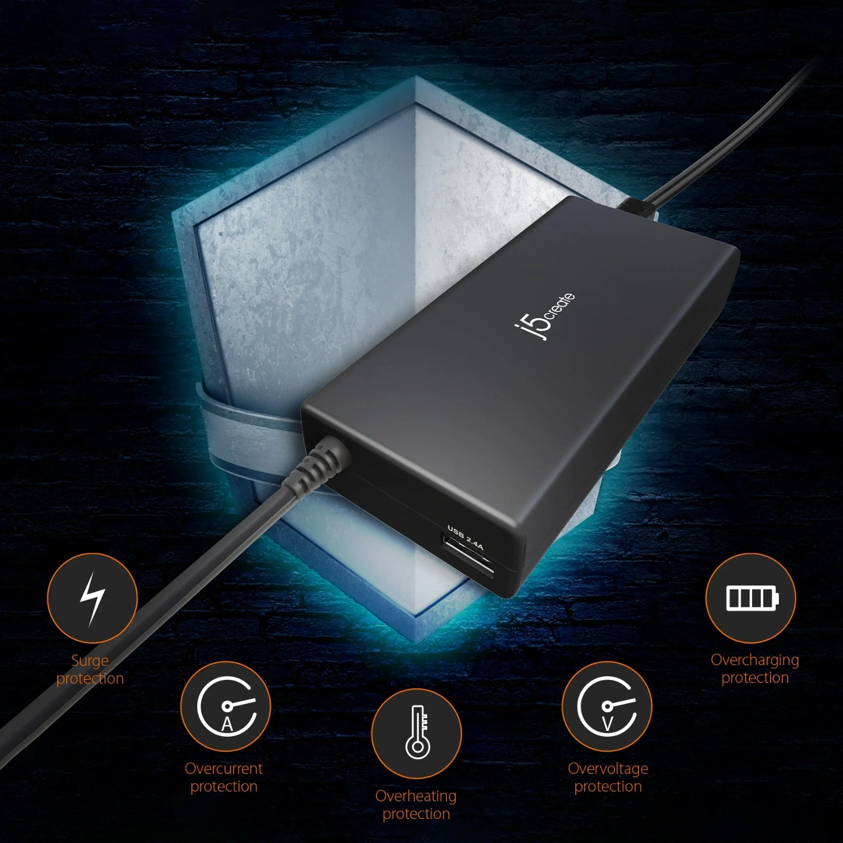 JUP2290DC 100W PD USB-C® Super Charger with 6 Types of DC Connector - Image 7