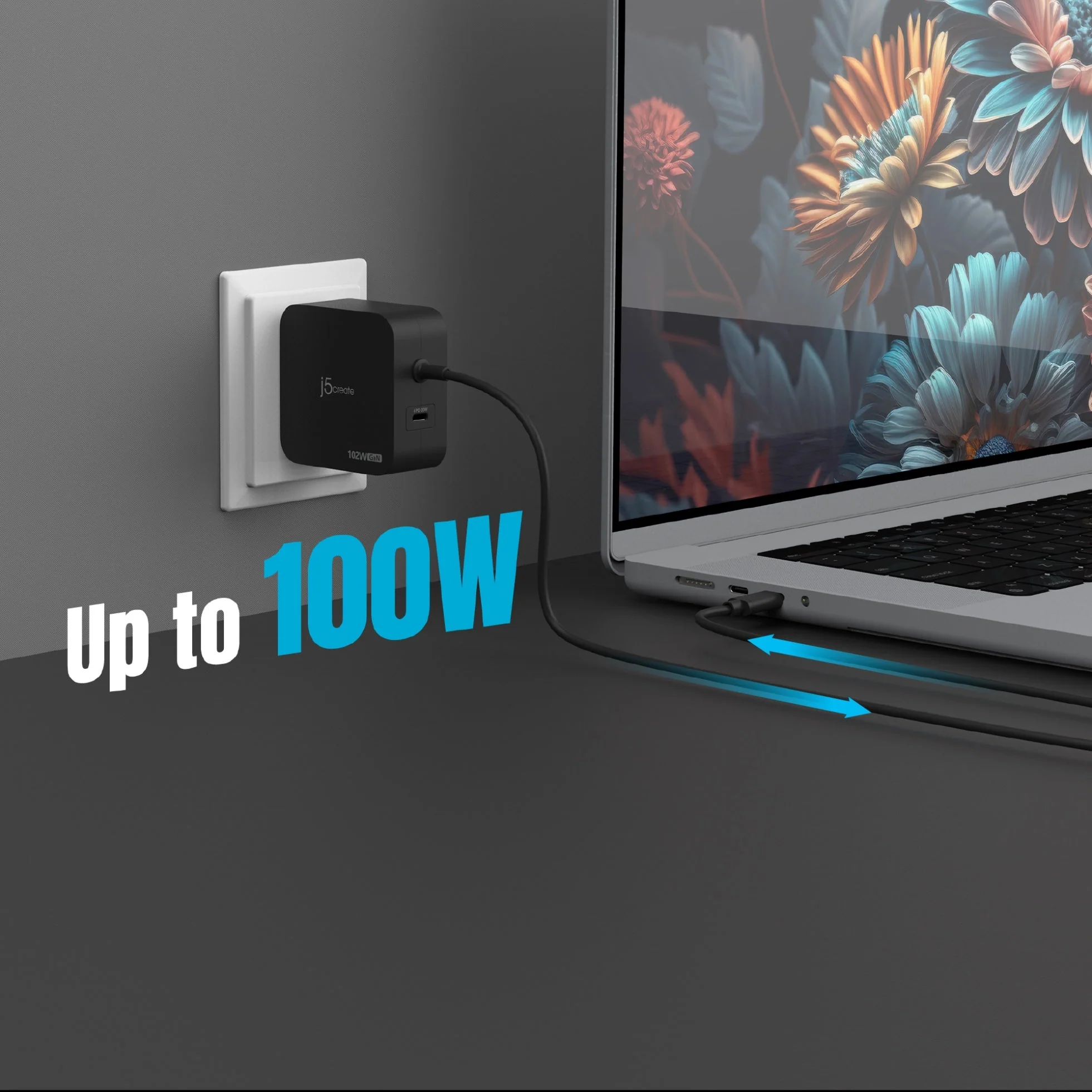 JUP25102 102W GaN PD USB-C® 2-Port Charger - Image 9