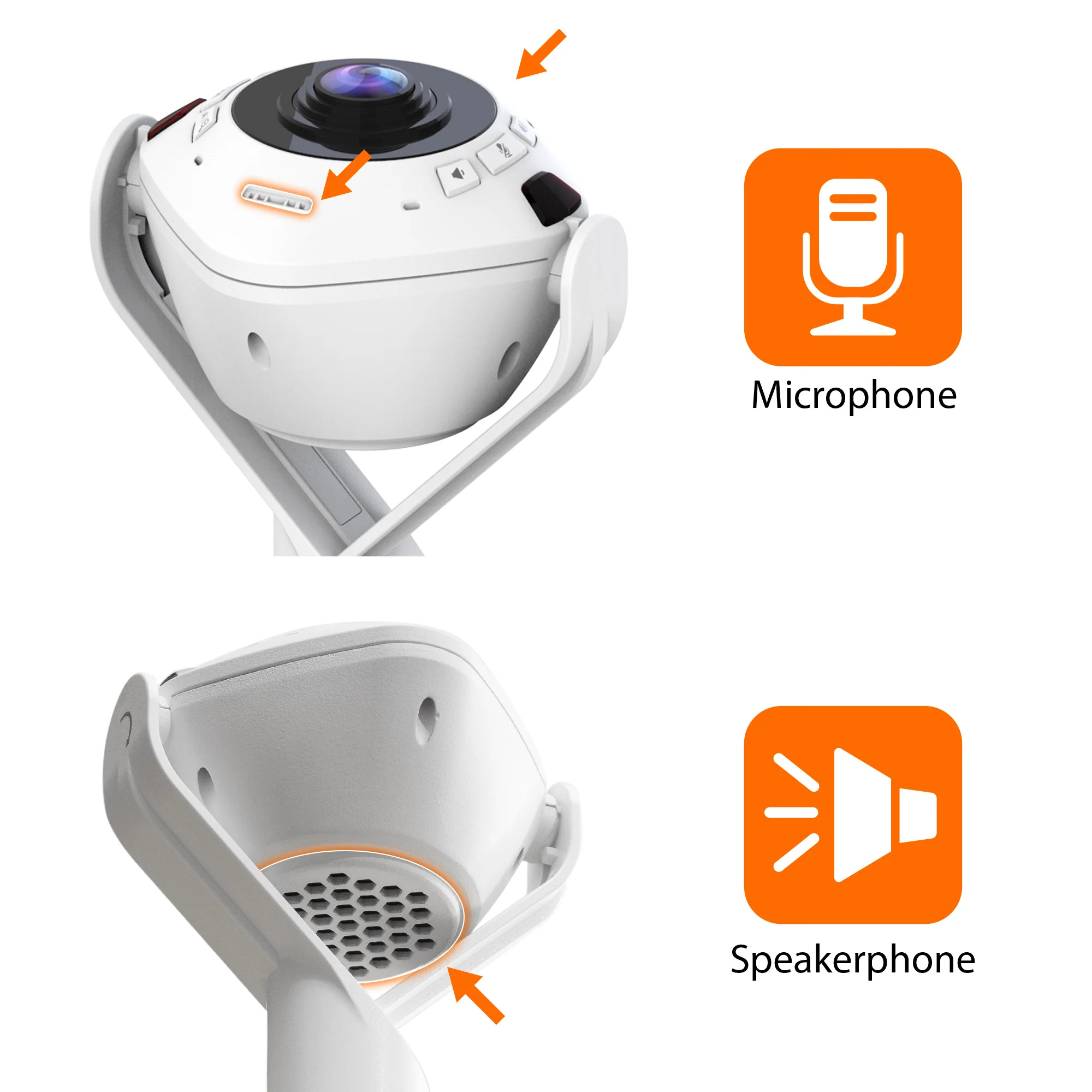 JVU368 360° AI-Powered Webcam with Speakerphone - Image 12